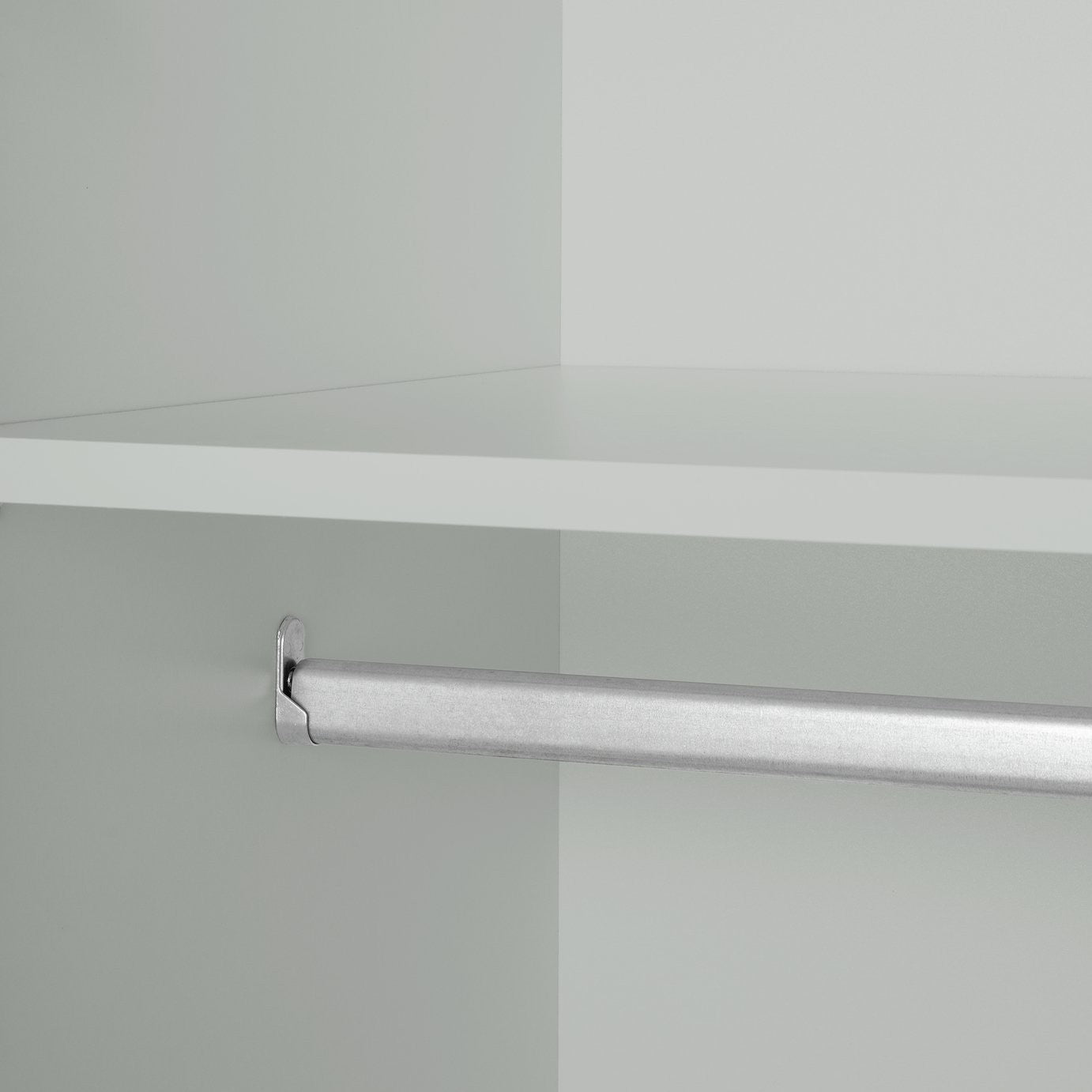 Home Brisbane 2 Door 3 Drawer Mirror Wardrobe – Grey | Sleek Neutral Aesthetic