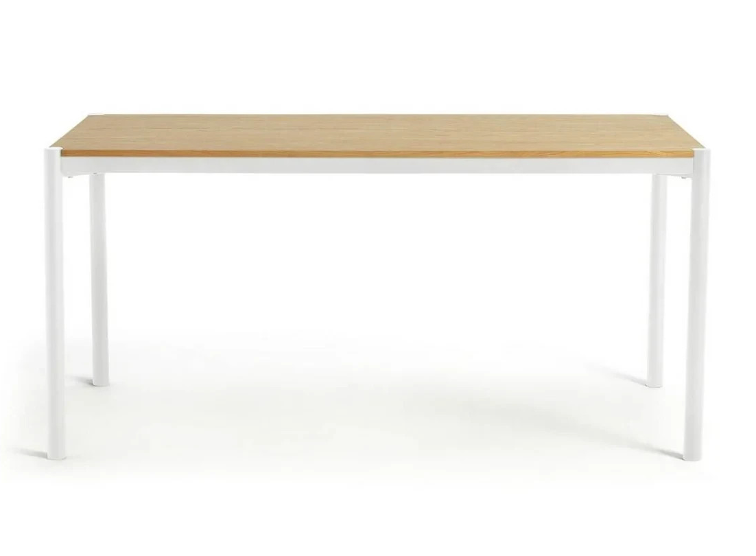 Cabel Wood 4 Seater Dining Table Oak & White | Modern Dining Room Table Furnitur