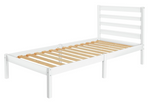 Kaycie Single Bed Frame 3FT With Headboard - Wooden - White - No Mattress