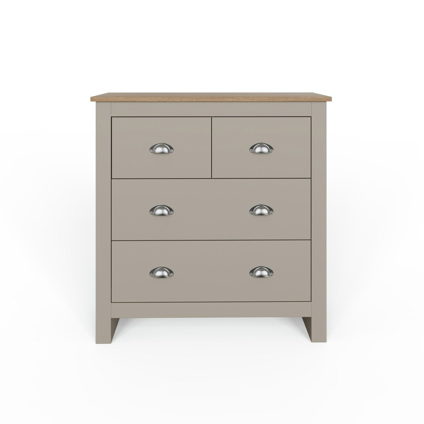 GFW Lancaster 4 Drawer Chest - Grey | First-class Style Storage