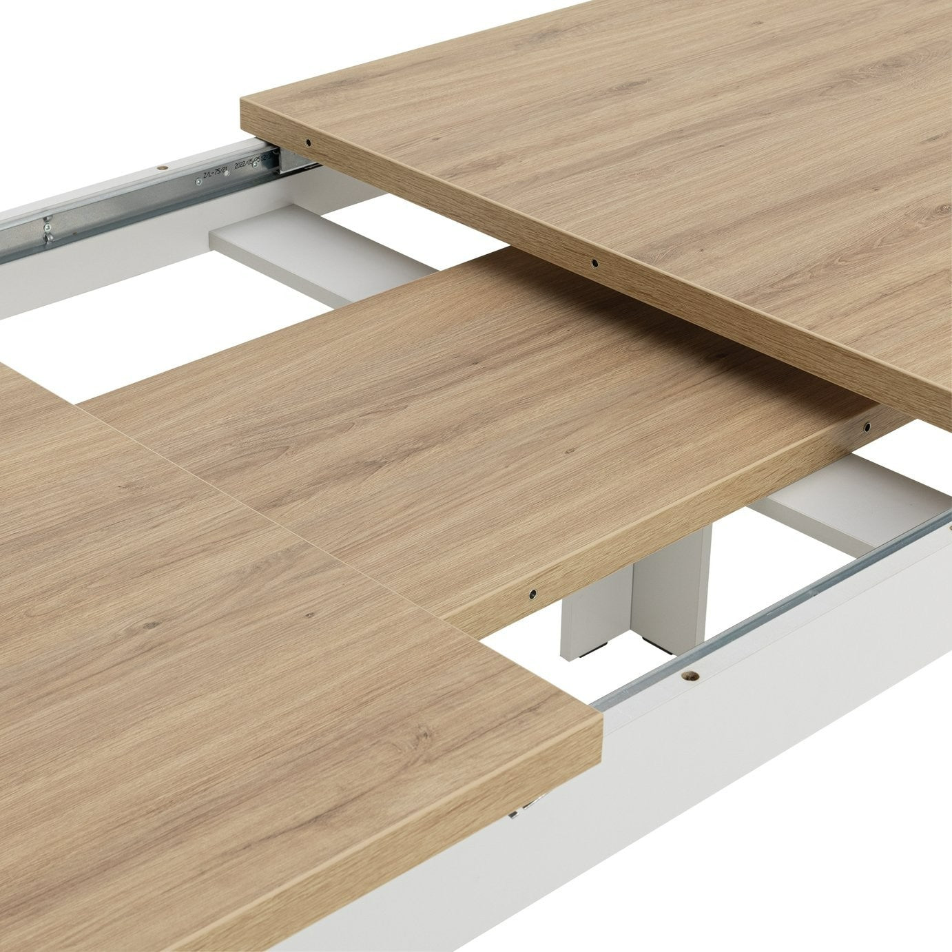 Preston Extending Dining Table - Grey & Oak | Two-tone table,extension mechanism