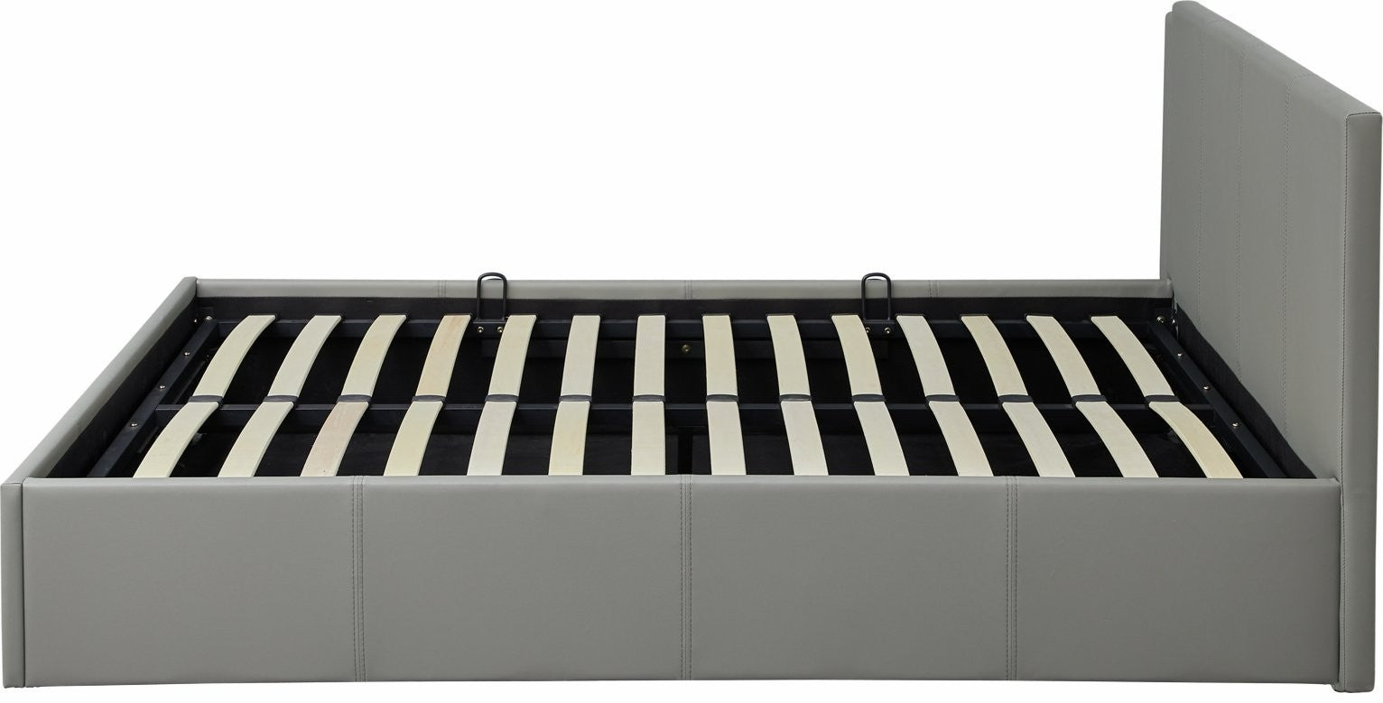 Lavendon Small Double Side Open Ottoman Bed- Grey | Modern Space-Saving Bed