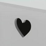 Mia Toy Box - White | Kids Storage Chest with Lid and Heart Cut-Out