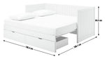 Axel Trundle Day Bed with 1 Drawer - Grey | Space Saving Sleep Solution