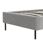 Home Fulford Single Fabric Bed Frame - Grey | Fabric upholstered bed