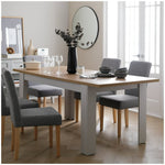 Preston Extending Dining Table - Grey & Oak | Two-tone table,extension mechanism