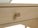 Moorlands 3 Drawer Dressing Table - Light Oak Veneer | Modern Vanity Station