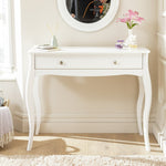 Home Amelie 1 Drawer Dressing Table - White | Stylish Makeup Station