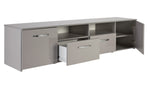 Home Hayward 2 Door TV Unit Gloss Grey | Modern Media Stand with Storage Shelves