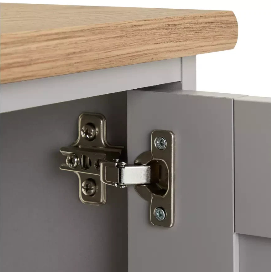 Home Winchester 2 Door Corner TV Unit Grey | Living Room TV Stand Cabinet