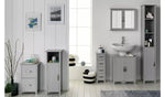 Home 4 Drawer Bathroom Storage Unit Grey | Freestanding Bathroom Cabinet