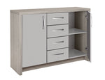 Venice 2 Door 4 Drawer Sideboard - Grey | Living Room Storage Cabinet & Drawers