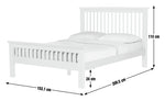 Aubrey Double Wooden Bed Frame - Charcoal | Simple style of shaker furniture