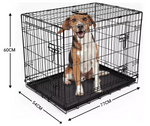 Double Door 30 Inch Pet Cage Medium | Metal Dog Crate Animal Kennel Furniture