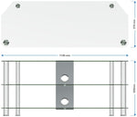 AVF Clear Glass Up to 55 Inch TV Stand - Silver