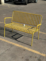 Indu 2 Seater Metal Garden Bench - Yellow