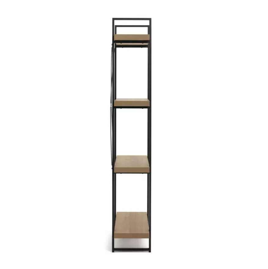 Habitat Loft Living Tall Steel Bookcase - Oak