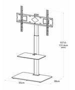 AVF AR-UN60BB Up to 70 Inch TV Stand Black | Modern TV Entertainment Unit