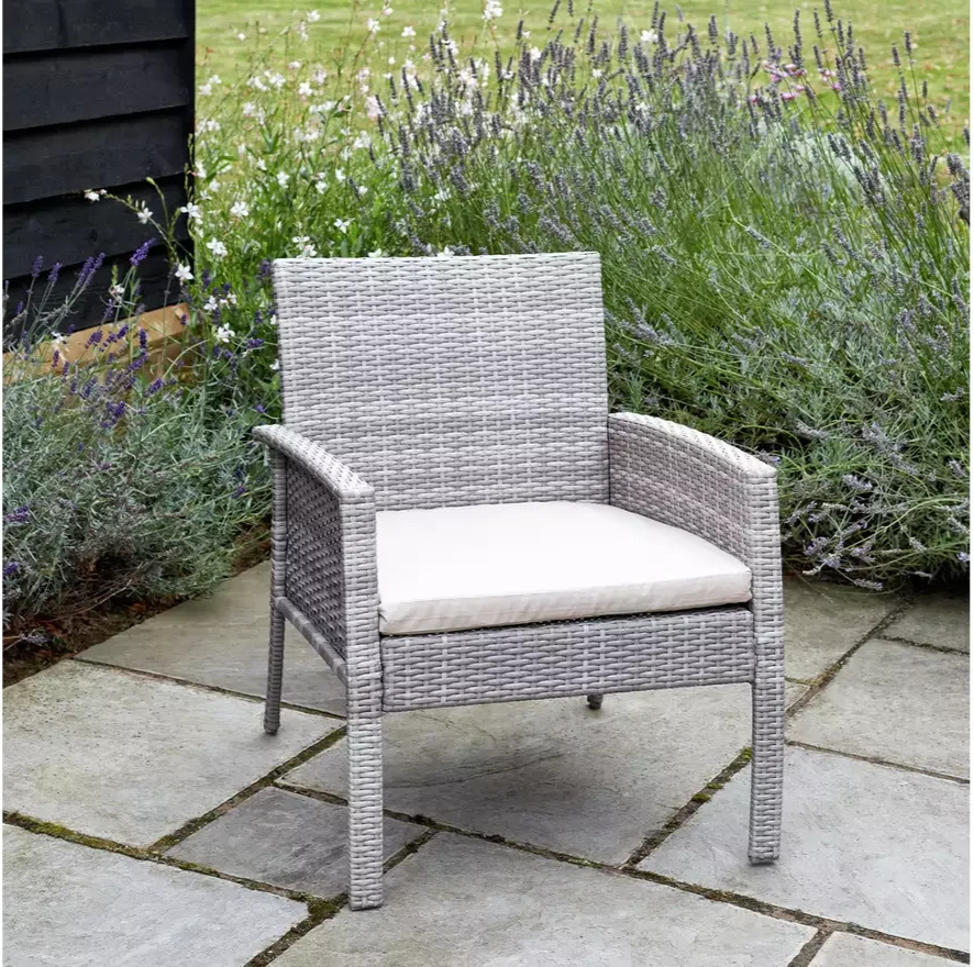 Home Lucia 4 Seater Rattan Effect Garden Sofa Set | Outdoor Patio Lounge
