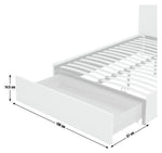 Pandora Small Double Drawer Storage Bed - Cream | Comfortable bad with drawer