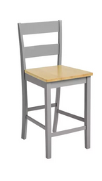 Chicago Solid Wood Bar Stool Grey | Kitchen Breakfast Bar Chair