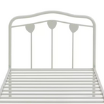 Hearts Single Metal Bed Frame - White ( B Grade 21231 )
