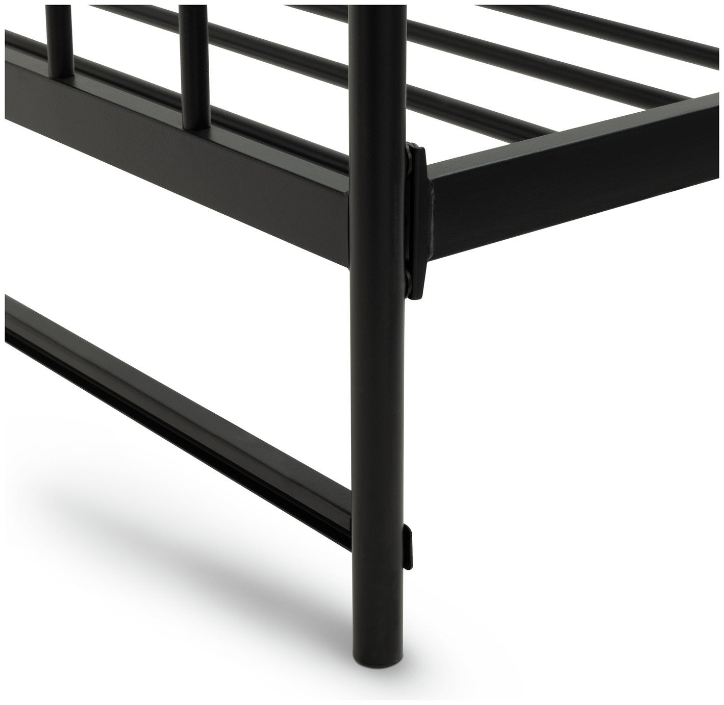 Kanso Metal Guest Bed with Trundle - Black | space-saving guest bed