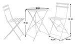 Eve 2 Seater Folding Metal Garden Bistro Set Yellow | Outdoor Patio Set