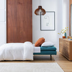 Duo Fabric Clic Clac Sofa Bed - Teal ( B Grade )