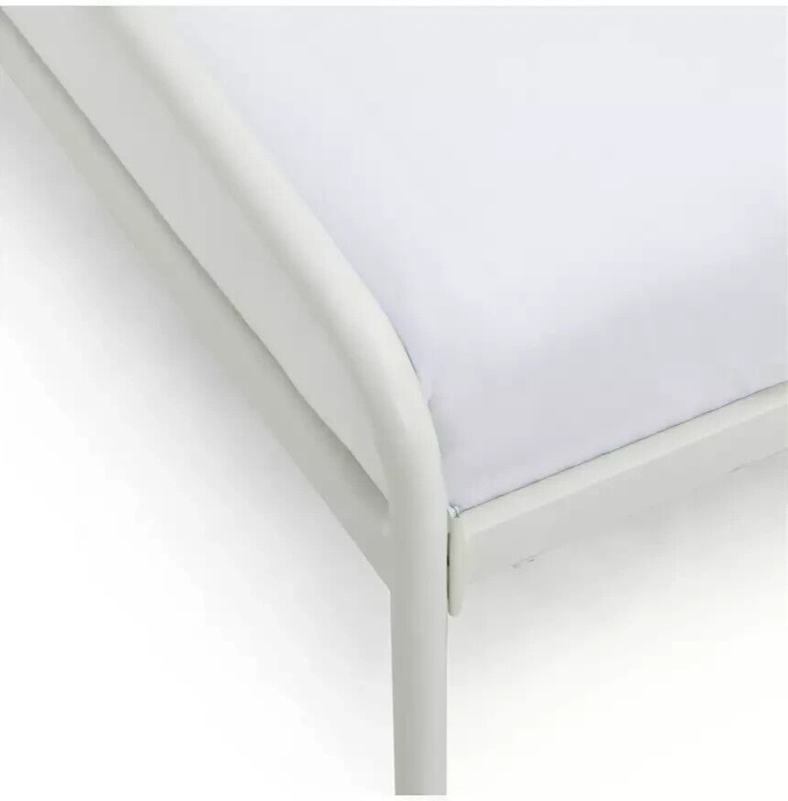 Jubilee Double Metal Bed Frame - Off White | Cream Metal Bed Frame Classic Style