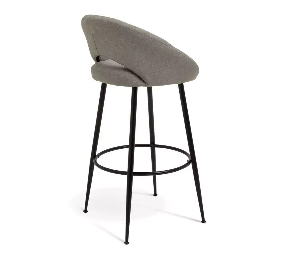 Habitat Hermione Fabric Bar Stool - Grey