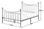Habitat Home Clara Double Metal Bed Frame - Black | Sturdy Modern Bedroom Frame