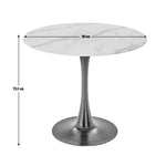 Tulip Marble Effect 4 Seater Dining Table | Round Kitchen Dining Room
