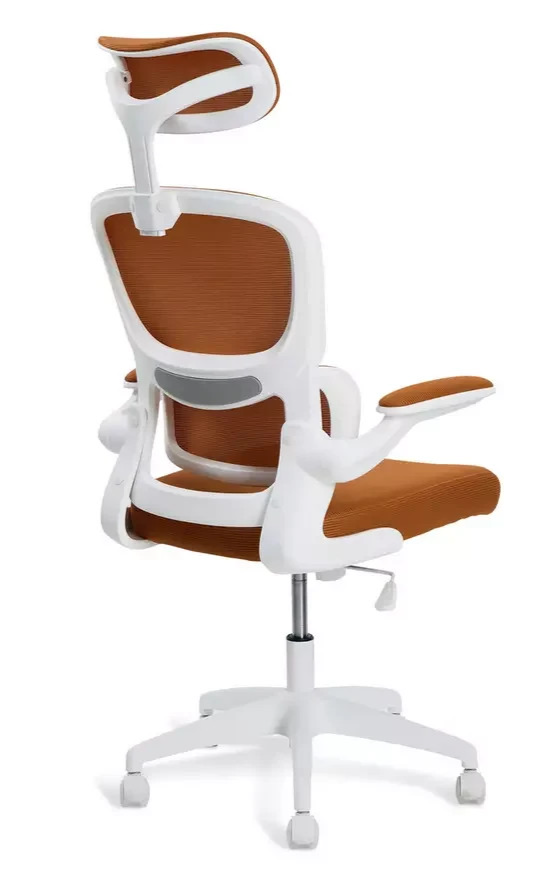 Oxley Mesh Plastic Chair Orange | Modern Dining Kitchen Garden Chair Furniture