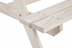 Home Wooden 4 Seater Picnic Table - White | Outdoor Patio Furniture for Backyard