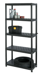 Extra Heavy Duty 5 Tier Plastic Garage Shelving Storage Unit | Racking for Tools