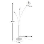 Curico 3 Light Floor Lamp - Matt Black