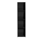 Malibu Narrow Wood Effect Bookcase - Black