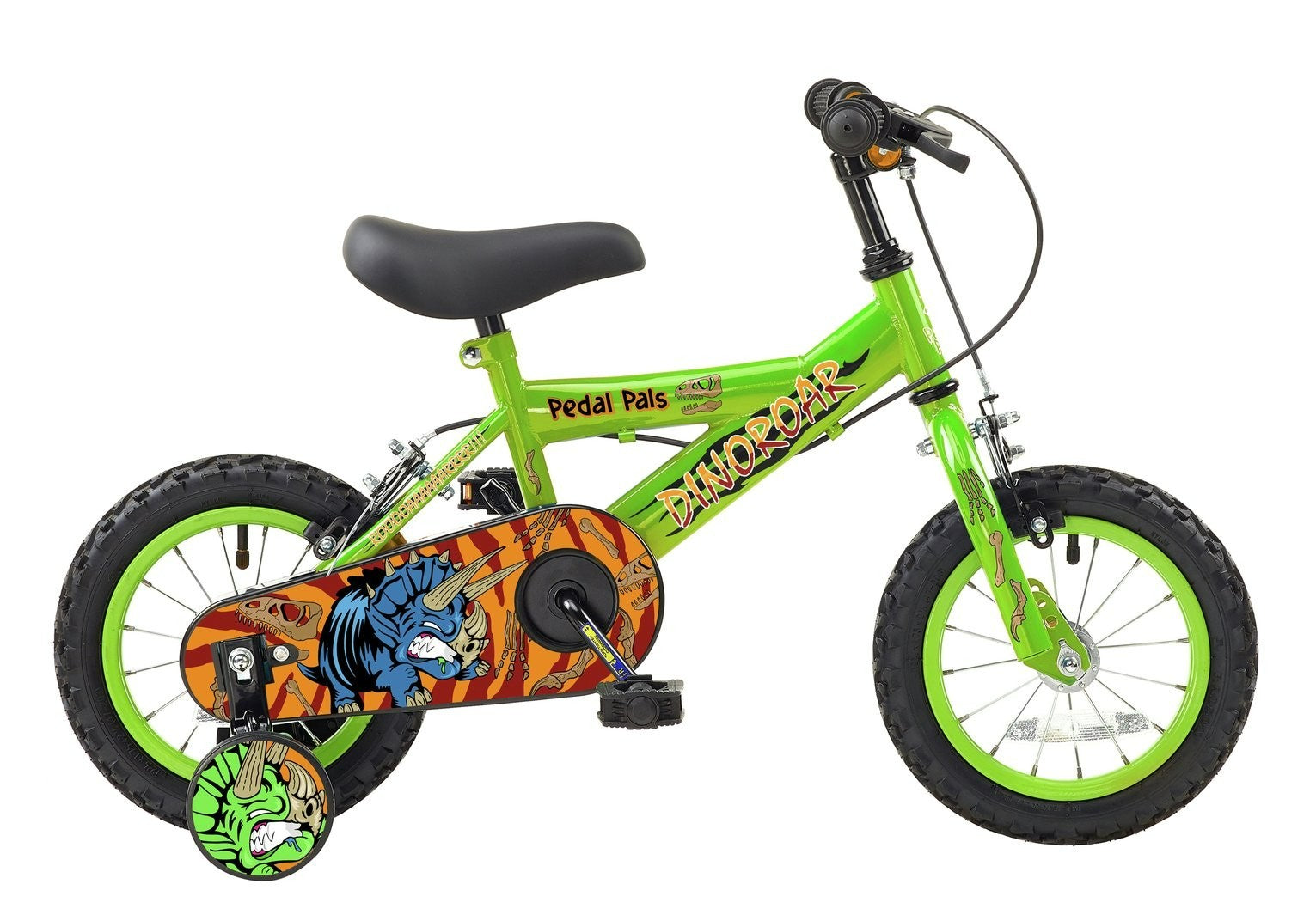 Pedal Pals Dinoroar 12 inch Wheel Size Kids Mountain Bike | Childrens Cycling