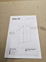 Home Oslo 3 Door Mirror Wardrobe - White (B GRADE)
