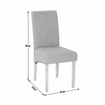 Pair of Midback Skirt Tweed Fabric Dining Chairs | Elegant Kitchen Accent