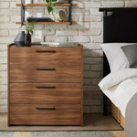 Habitat Oldham Wide 4 Drawer Chest - Walnut