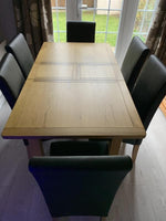 Home Ashwell Oak Extending Dining Table | Wooden Dining Room Furniture Table