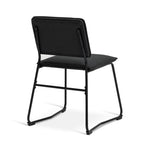 Habitat Loft Living Pair of Faux Leather Dining Chairs-Black