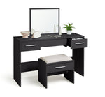 Home Hallingford 3 Drawer Dressing Table - Anthracite