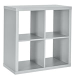 Squares Plus 4 Cube Storage Unit Grey | Cube Shelving Unit Modular Bookcase Home