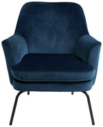Celine Velvet Accent Chair - Blue | Vibrant Color Accent