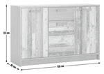 Nubi 3 Door 1 Drawer Chest - Wood Effect