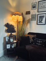 Bobbin Mango Wood Floor Lamp Base Walnut | Decorative Lighting Stand