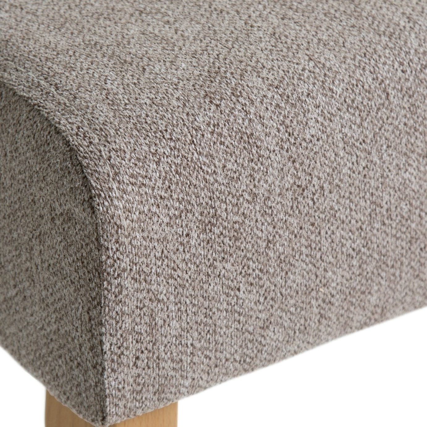 Pair of Midback Fabric Dining Chair - Brown | Upholstered Kitchen Furniture